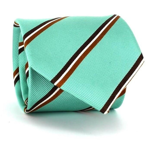 Turquoise Green Striped Tie