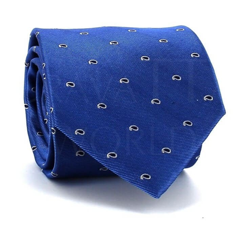 Blue Paisley Silk Tie