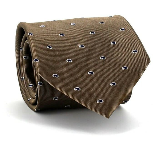 Ochre Paisley Silk Tie