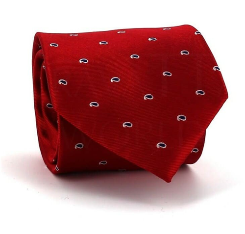 Red Paisley Silk Tie