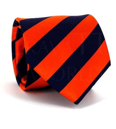 Orange and Blue Striped Ties