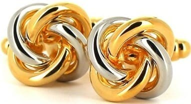 Gold and Silver 4-Knot Cufflinks