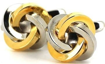Golden and Silver 4-Knot Cufflinks II