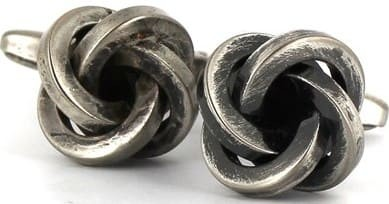 Metallic 4-Knot Cufflinks