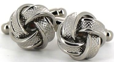 Silver Four-Knot Cufflinks