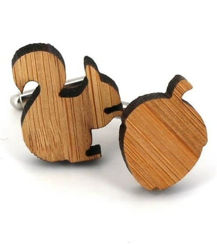 Squirrel and Acorn Cufflinks