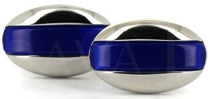 Blue and Silver Cufflinks