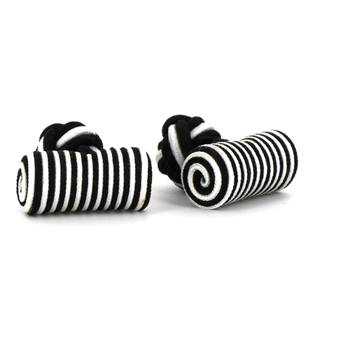 Black and White Barrel Cufflinks