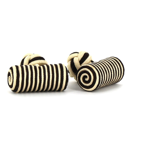 Black Barrel and Mother-of-Pearl Cufflinks