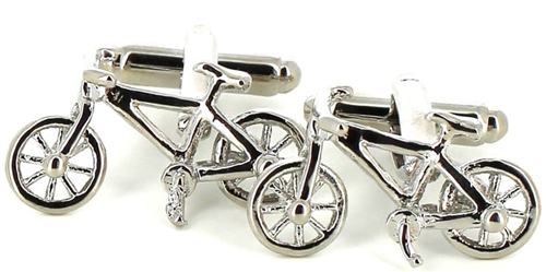 Silver Bicycle Cufflinks