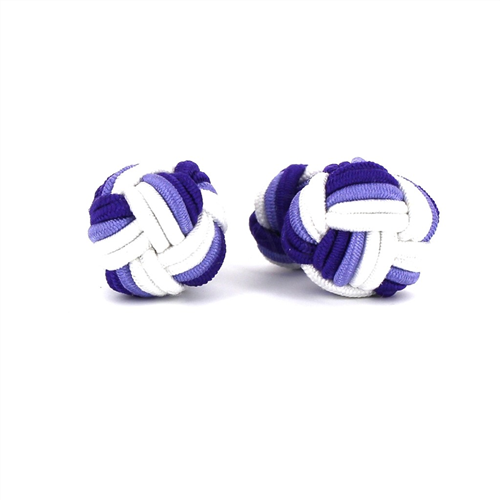 Large White, Purple, and Lilac Ball Cufflinks