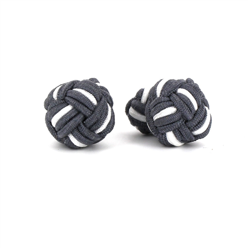 Large Grey and White Ball Cufflinks