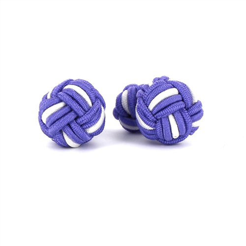 Large Lilac and White Sphere Cufflinks