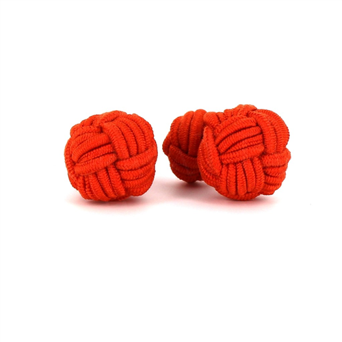 Large Orange Sphere Cufflinks
