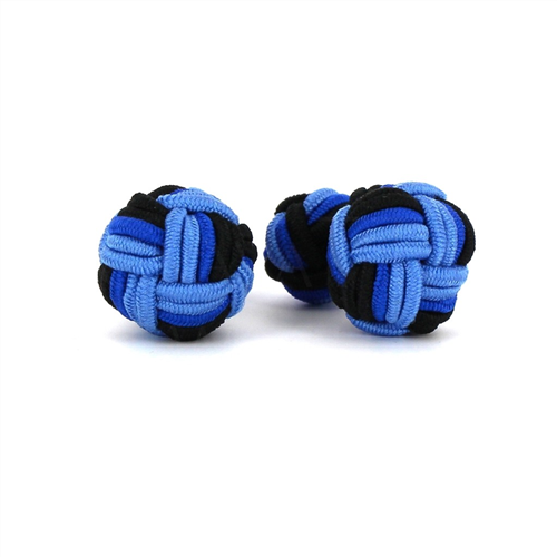 Large Black and Blue Sphere Cufflinks