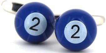 Blue Billiard Ball Cufflinks 2