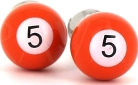 Orange Billiard Ball Cufflinks 5