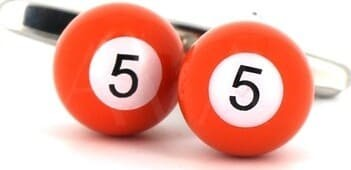Orange Billiard Ball Cufflinks 5