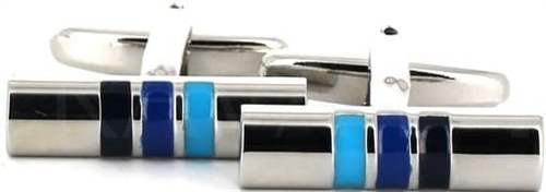 Tricolor Cylindrical Cufflinks
