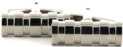 Striped Cylindrical Cufflinks