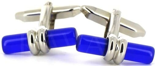 Blue Cylinder Cufflinks