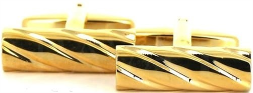 Golden Cylinder Cufflinks