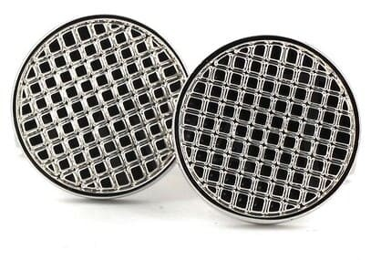 Square Pattern Circular Cufflinks