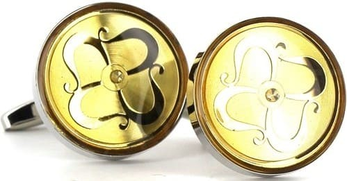 Gold Circular Cufflinks