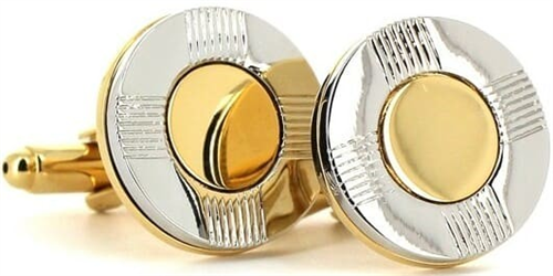 Golden Circular Cufflinks III