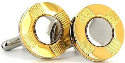Golden Circular Cufflinks IV