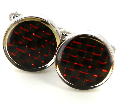 Black Circular Cufflinks