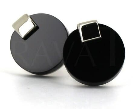 Black Circular Cufflinks II