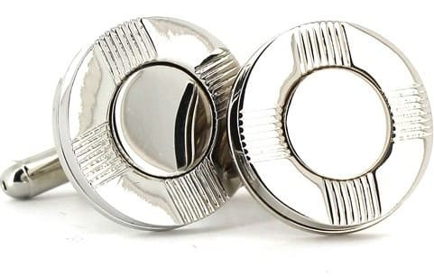 Circular Striped Cufflinks