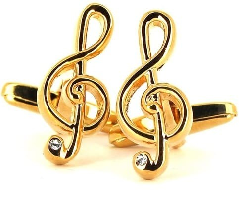 Golden Treble Clef Cufflinks