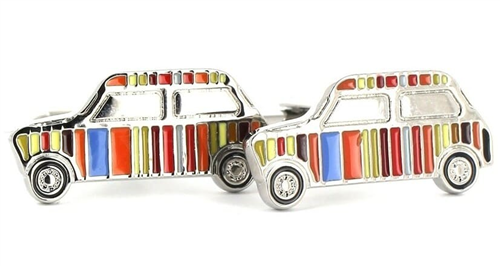Multicolored Car Cufflinks