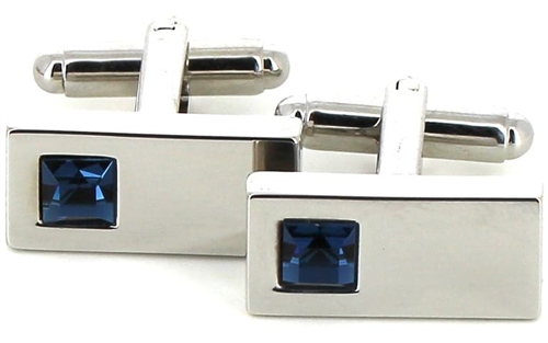 Blue Crystal Cufflinks