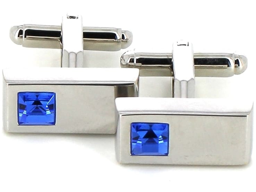 Blue Crystal Cufflinks