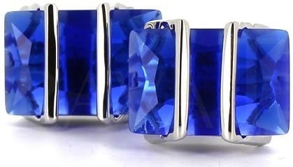 Blue Crystal Cufflinks II