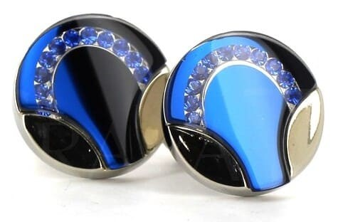Blue Crystal Cufflinks IV