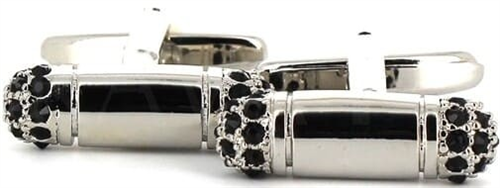 Cylindrical Crystal Cufflinks