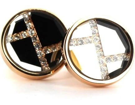 Circular Crystal Cufflinks III