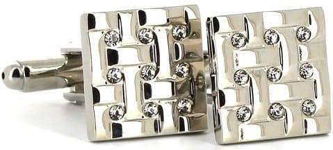 Square Crystal Cufflinks