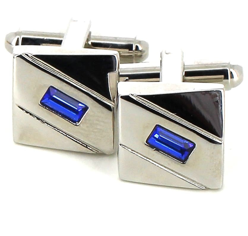 Square Crystal Cufflinks