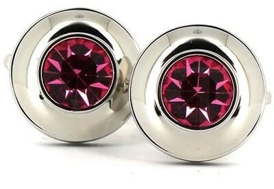 Fuchsia Crystal Cufflinks