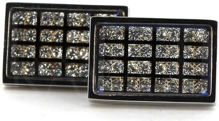Black Crystal Cufflinks IV