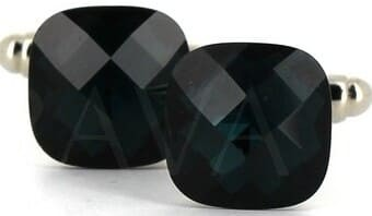 Black Crystal Cufflinks V