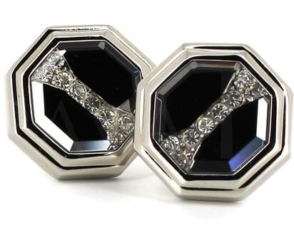 Octagonal Crystal Cufflinks