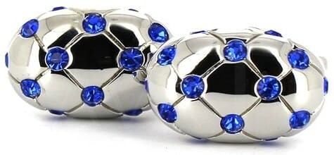 Oval Crystal Cufflinks