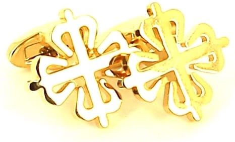Golden Calatrava Cross Cufflinks
