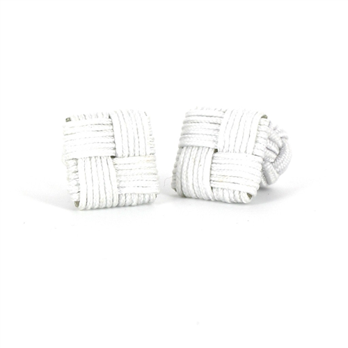 White Square Cufflinks